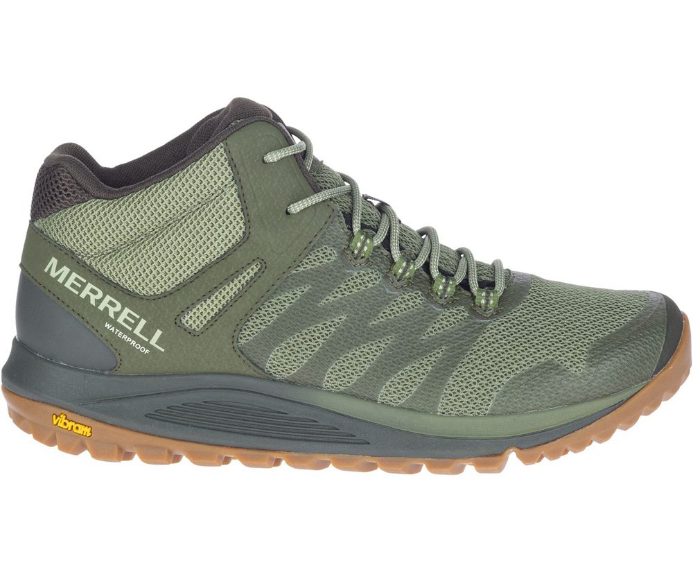 Merrell Work Shoes Olive - Nova 2 Mid Waterproof - Mens 91QBFGPMU